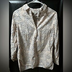 Calvin Klein Jeans Beige and Black Floral Shirt